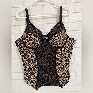 Leopard Print Feminine Sexy Plus Size Bustier Corset size 3X/4X #3032